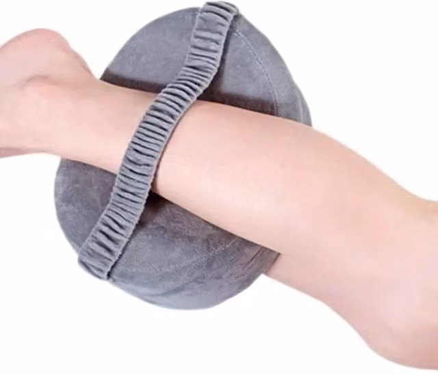 NESTLUNE Grey Memory Foam Contoured Knee Pillow for Side Sleeping