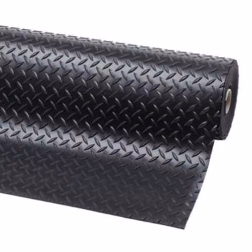 Ark Mat Willow Pattern Rubber Flooring Matting in Black, W 200 cm x D 300 cm x H 0.3 cm