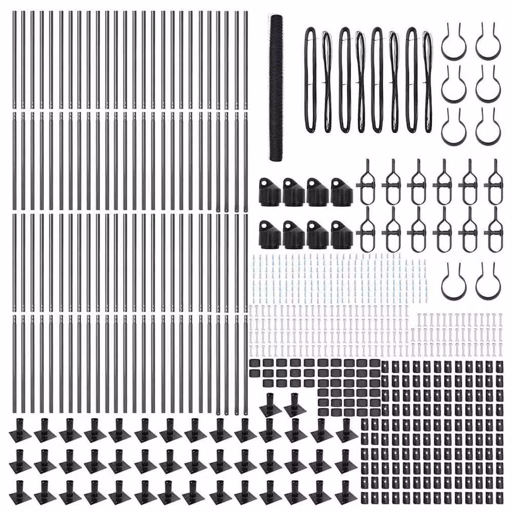 Berkfield Home Grey Steel Hexagon Fence, W: 100 cm, H: 1.5 m – 4