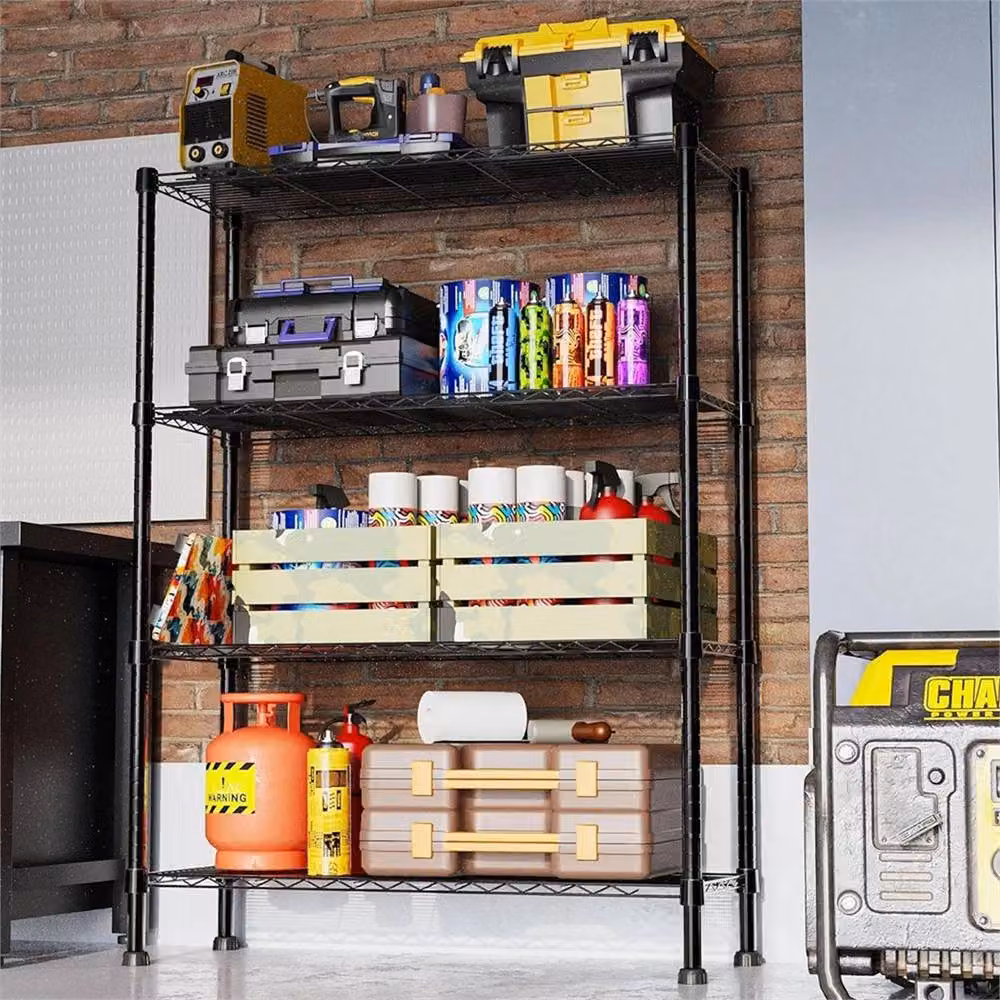 SPETLEK 4 Tier Metal Freestanding Storage Rack Shelving in Black – 2