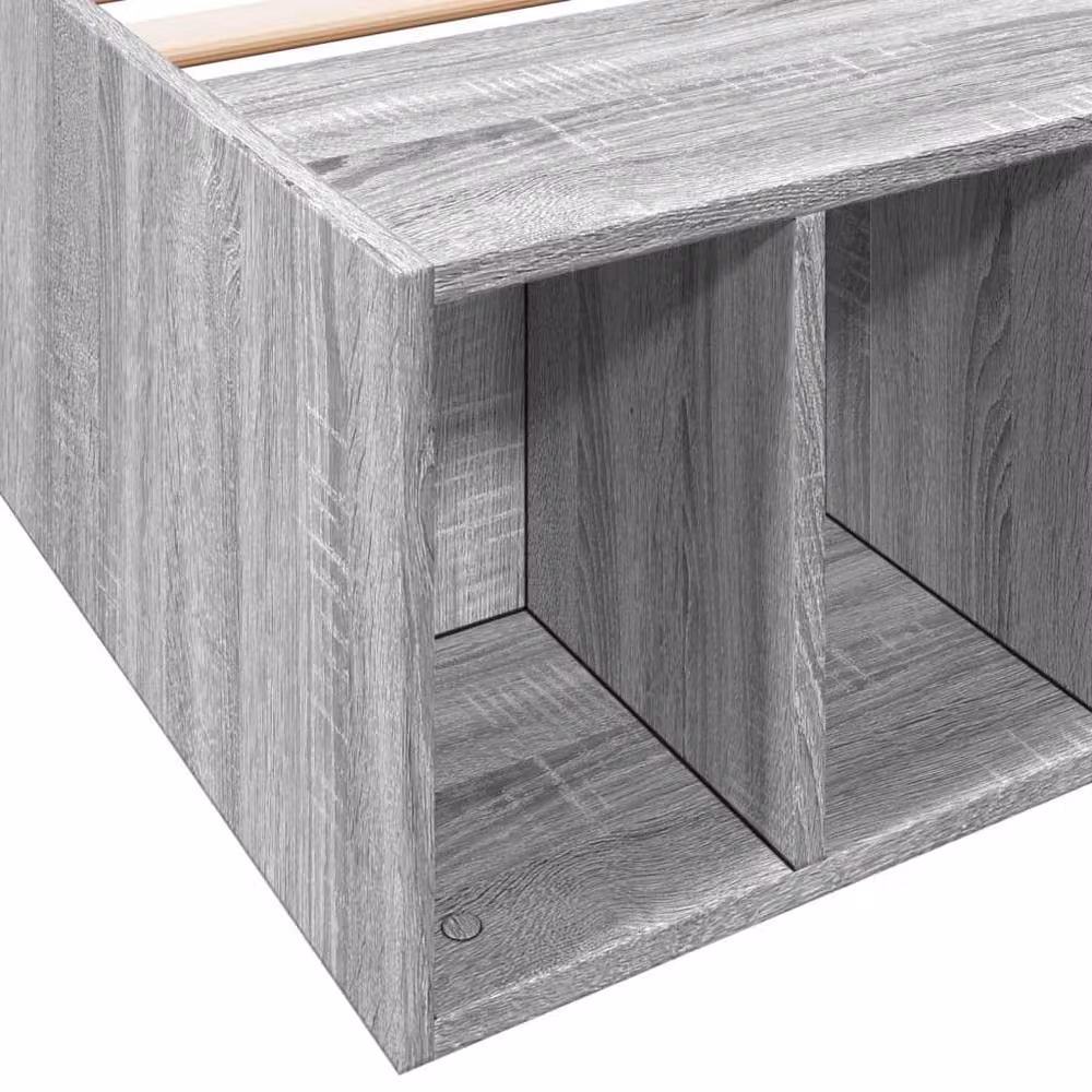 Berkfield Home Grey Sonoma Bed Frame with Side Compartments, W/D/H: 90 x 200 cm – 3
