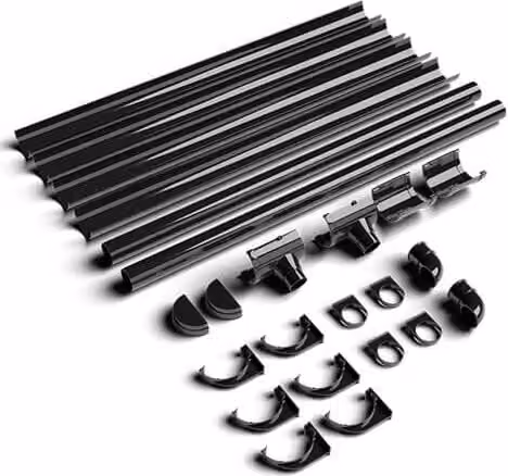FloPlast Mini Gutter Shed Pack Apex Style Roof in Black