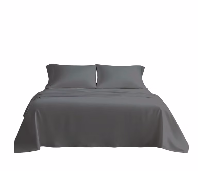 Home Sweet Home UK Microfibre Double Flat Sheet, Grey, W: 135 cm, L: 190 cm