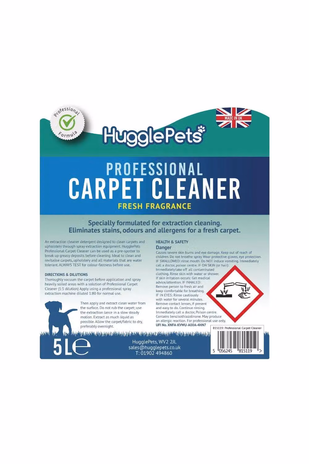 HugglePets Professional Carpet Cleaner in Blue and Green – 2