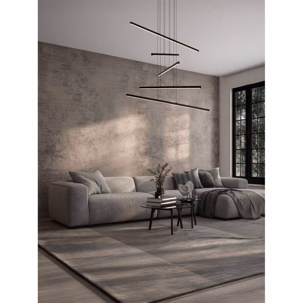 Netlighting Gratta Suspended LED Pendant Light, Black, 49W, 1715lm, 3200K, Dimmable – 2
