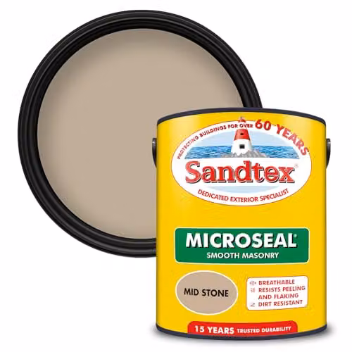 Sandtex Ultra Smooth Masonry Paint in Beige, 5 Litre – 1