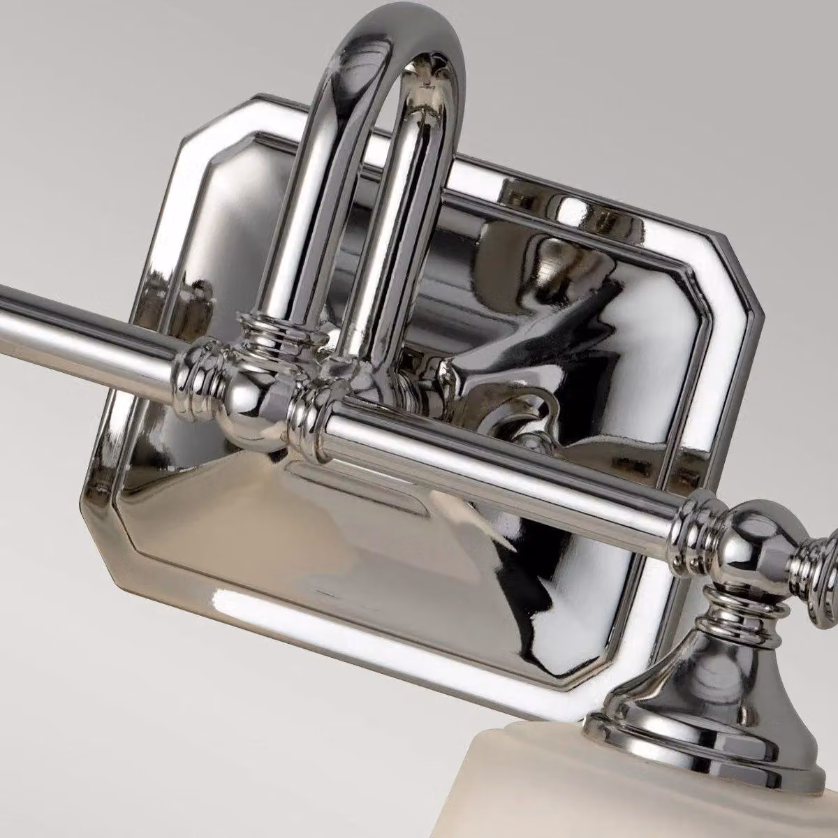 Netlighting Concord 2 Light Bathroom Over Mirror Light in Polished Chrome and Grey, IP44, G9 – 2