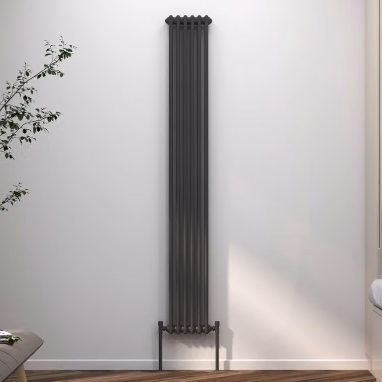 Fluxx Vertical Anthracite Double Column Steel Radiator