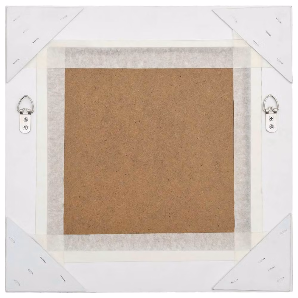 Berkfield Home Antique Baroque Style Square Wall Mirror in Silver, W/H: 40 x 40 cm – 2