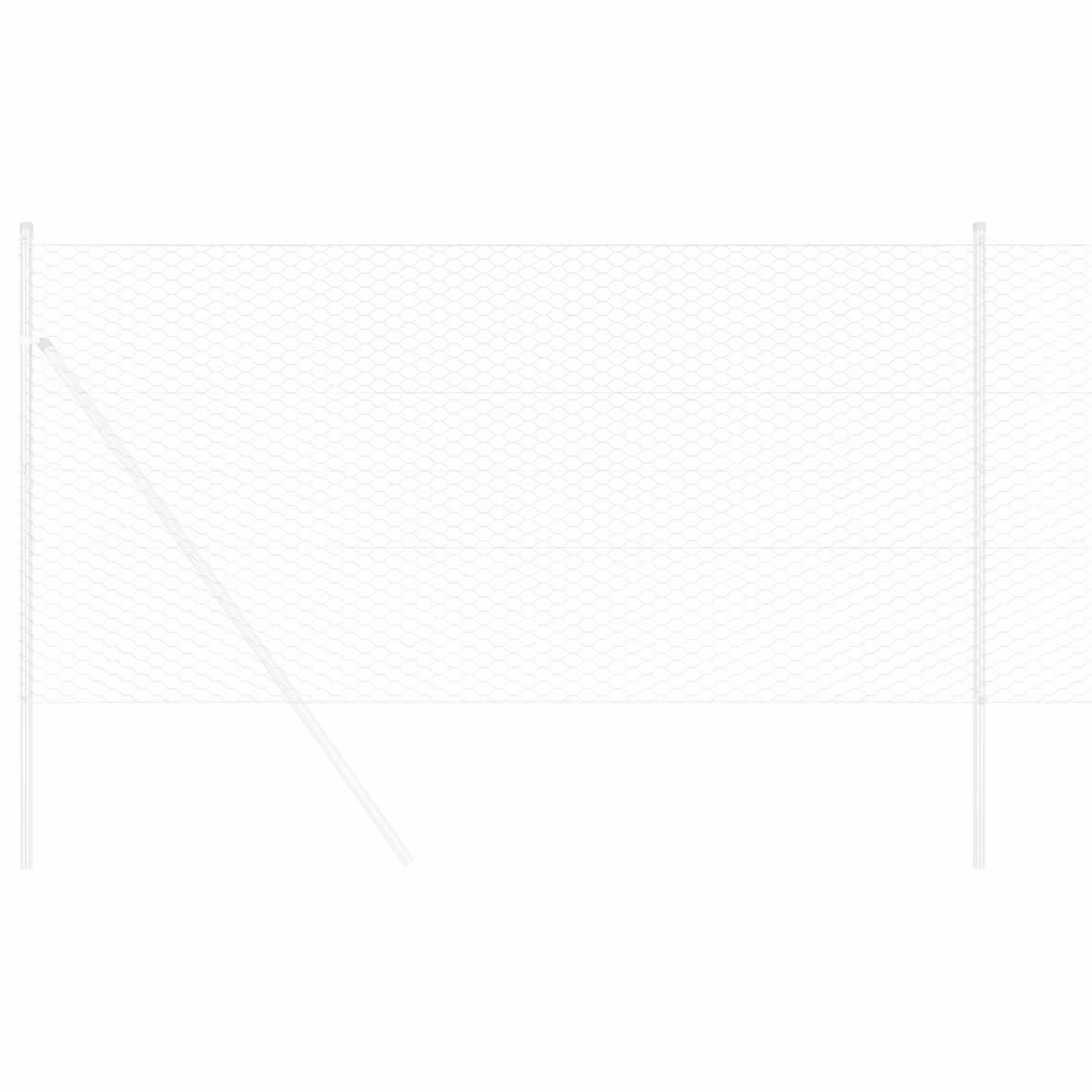 Berkfield Home Hexagon Fence in Silver Galvanised Steel, W: 25 m, H: 0.8 m – 2
