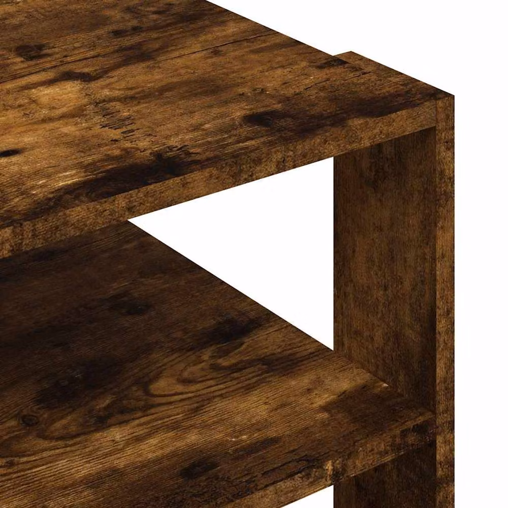 Berkfield Home Decorative Coffee Table in Smoked Oak Brown, W/D/H: 59.5 x 59.5 x 40 cm – 5
