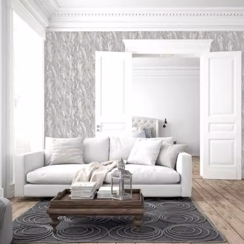 Arthouse Luxe Texture Pewter Vinyl Wallpaper in Grey – 3