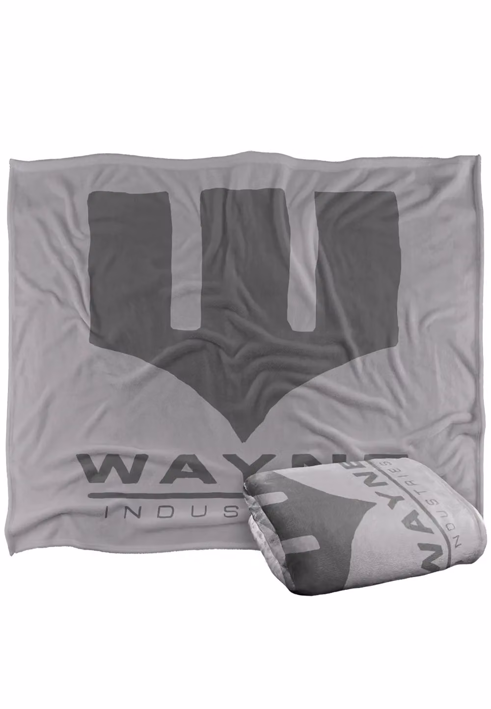 DC Comics Batman The Wayne Blanket in White and Grey, W: 152 cm, D: 127 cm – 2