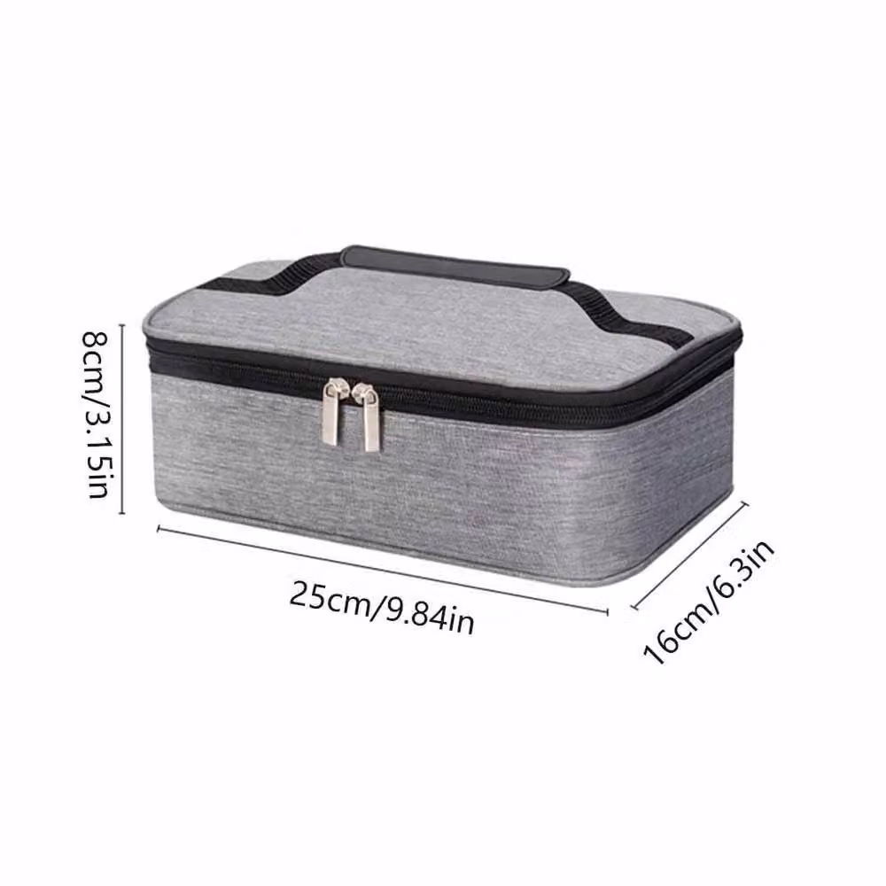KORVIXA Insulated Fabric Lunch Bag in Grey – 2