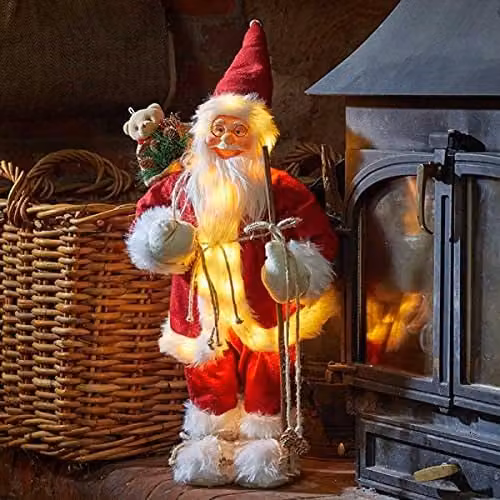 Three Kings Standing Santa Claus Father Christmas with Sack, Red, Height: 60 cm – 1