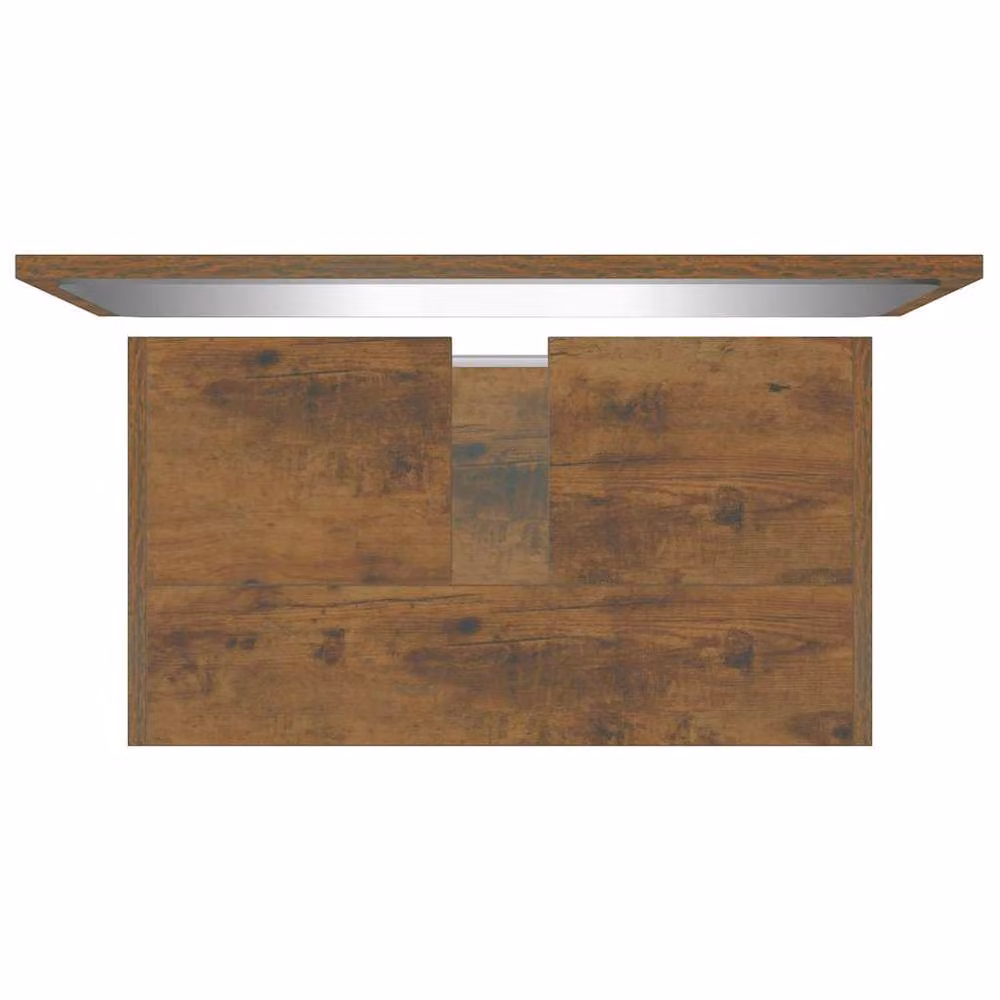 Berkfield Home Modern Smoked Oak Bathroom Vanity Unit in Brown – 4