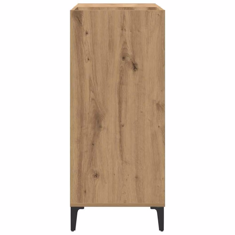 Berkfield Home Artisan Oak Record Cabinet in Brown, W: 84.5 cm, D: 38 cm, H: 89 cm – 3