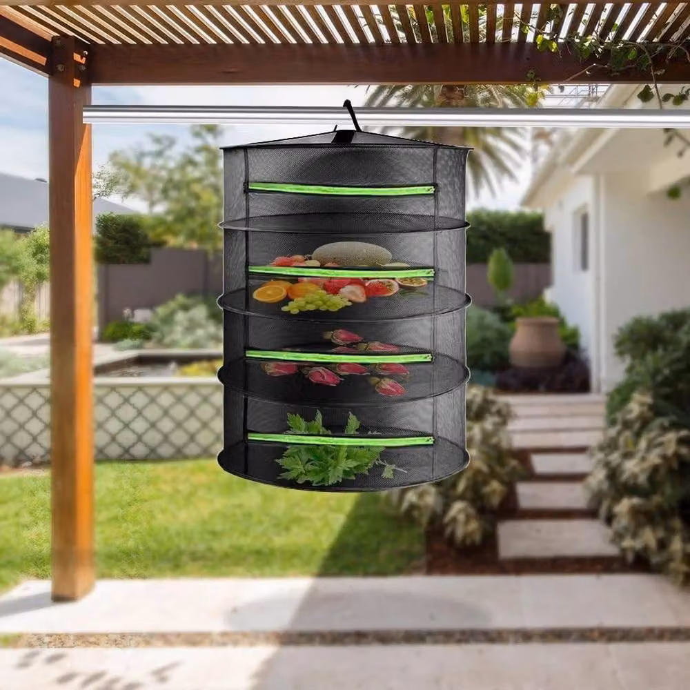 PAWNORA 4 Layer Hanging Herb Drying Net in Black, W/D/H: 80 x 60 x 0 cm – 5