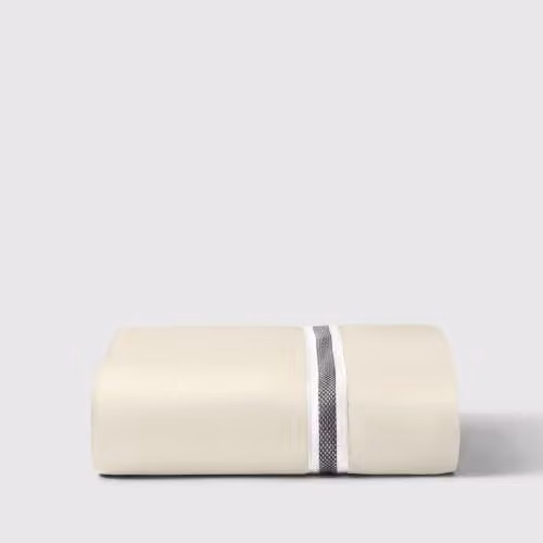 Bedable Mako Satin Cotton Deep Fitted Sheet, 460 Thread Count, Beige, W/D/H: 140 x 200 x 36 cm