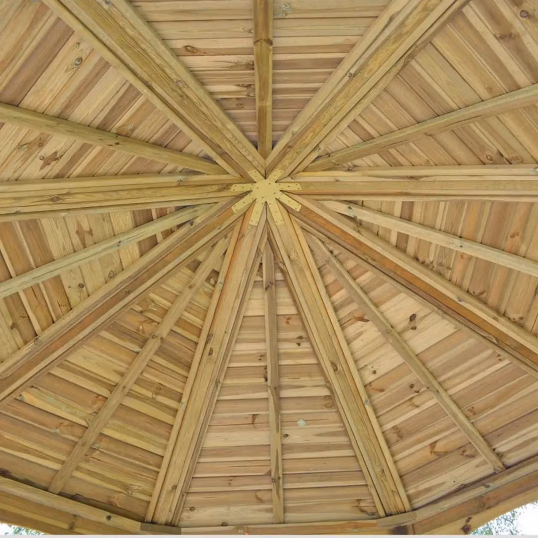 Rowlinsons Buckingham Gazebo in Brown, W: 357 cm, D: 357 cm, H: 278 cm – 4