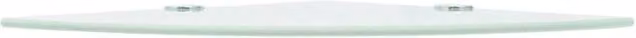 Berkfield Home Durable Wall Mounted Corner Shelf with White Glass and Chrome Supports W/D/H: 35 x 35 x 15 cm