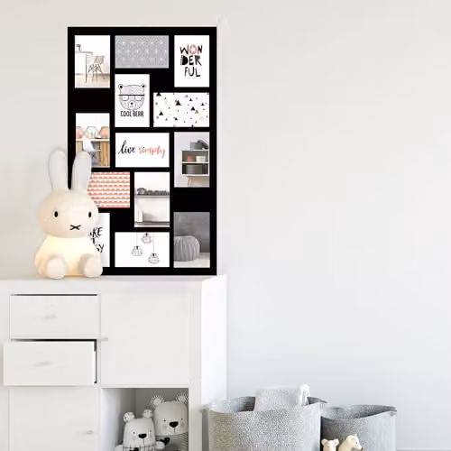Nielsen Design Modern Black and White Multi-Aperture Collage Photo Frame for 13 x 10 x 15 cm Photos with Glass Front – 2
