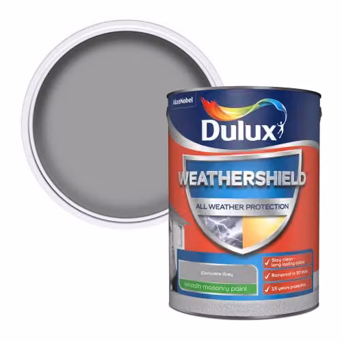 Dulux Weathershield Mould Resistant Water Based Masonry Paint - Grey - 5L – 2