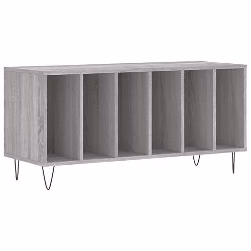 vidaXL Record Cabinet in Grey Sonoma, W/D/H: 100 x 38 x 48 cm, Engineered Wood