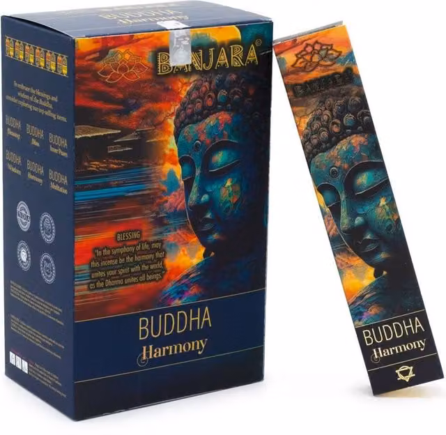 KDMD Banjara Buddha Handcrafted Multicolour Wood Incense Holder for Meditation and Decor