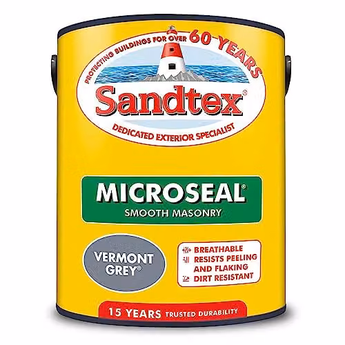 Sandtex Ultra Smooth Masonry Paint in Vermont Grey, 5 l – 1