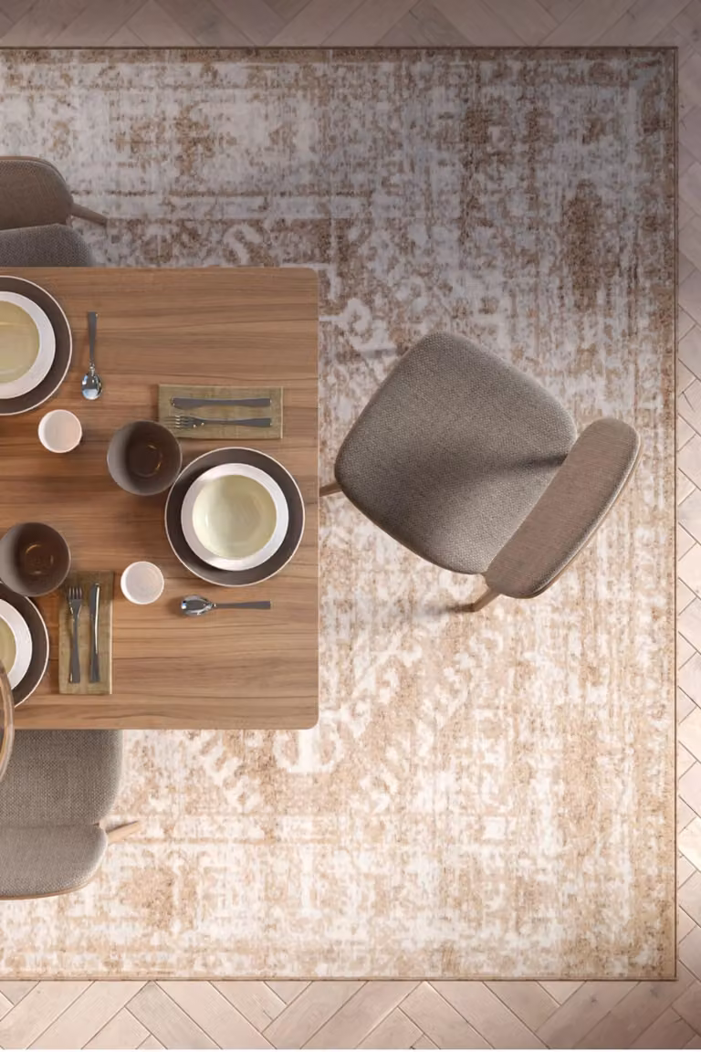 Kukoon Beige Geometric Modern Rectangular Rug, W: 240 cm, D: 330 cm