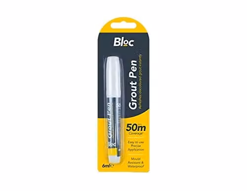 Bloc White Grout Pen, 6ml, Mould Resistant and Waterproof – 2