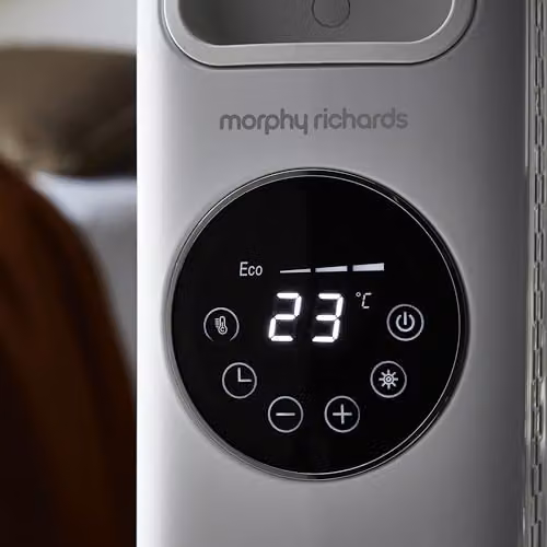 Morphy Richards HeatFlux 2kW Digital Oil Filled Radiator with Remote Control and Timer, White – 3