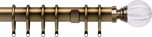 Terrys Segmented Ball Metal Curtain Pole, 35mm, Gold