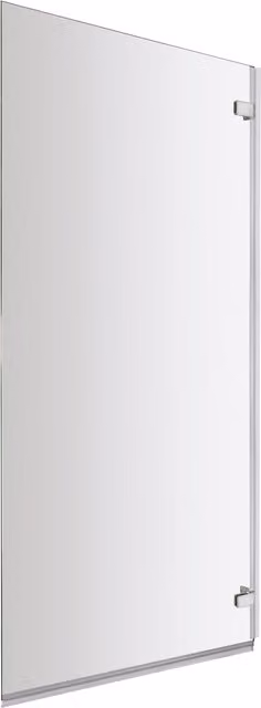 Balterley Silver Hinged Shower Bath Screen with 5mm Toughened Safety Glass, W: 141 cm, H: 78.2 cm – 1