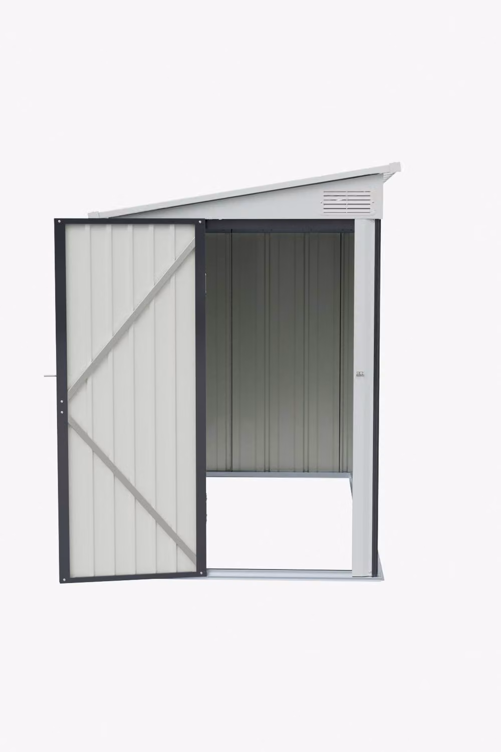 Garden Sanctuary Modern Pent Roof Metal Garden Tool Shed in Anthracite, W: 274.32 cm, D: 268.0 cm, H: 181.0 cm – 4