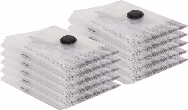 Harbour Housewares Vacuum Storage Bags, White and Transparent, Size M, Pack of 10