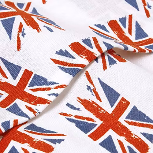 Homescapes Union Jack Cotton Tea Towels, Set of 2, Multicolour, W: 45 cm x H: 65 cm – 2
