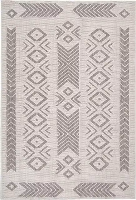 The Rug House Ethnic Scandinavian Rectangular Area Rug in Beige, W: 160 cm, L: 230 cm