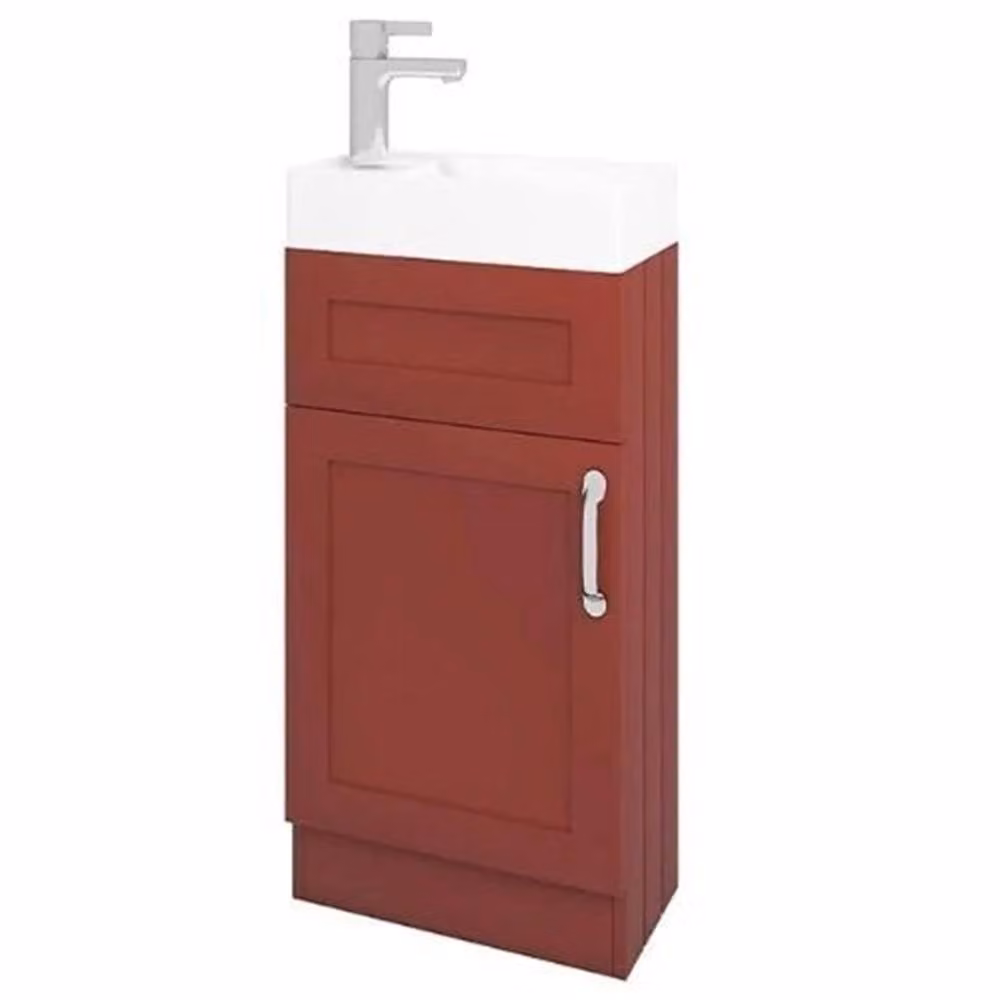 FORGEVIO Crawle Freestanding Terracotta Red Bathroom Vanity Unit – 2