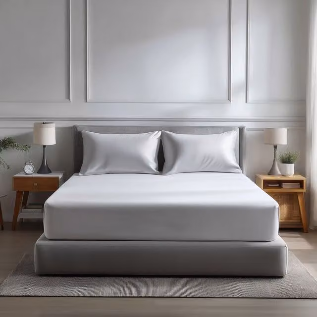 Home Sweet Home UK Super King Microfibre Fitted Bed Sheet, White, Depth: 40 cm – 1