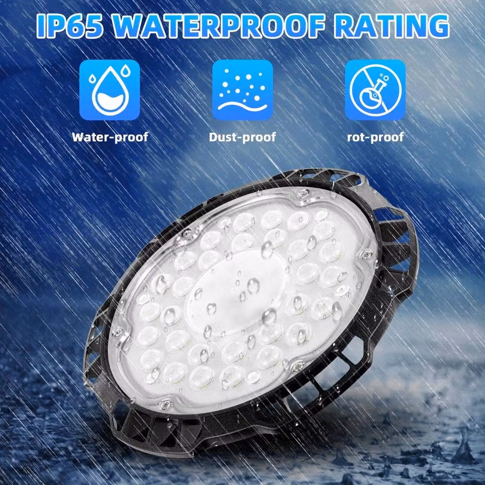 SPETLEK 300W LED UFO High Bay Light for Industrial Warehouse and Factory Lighting, Black – 3
