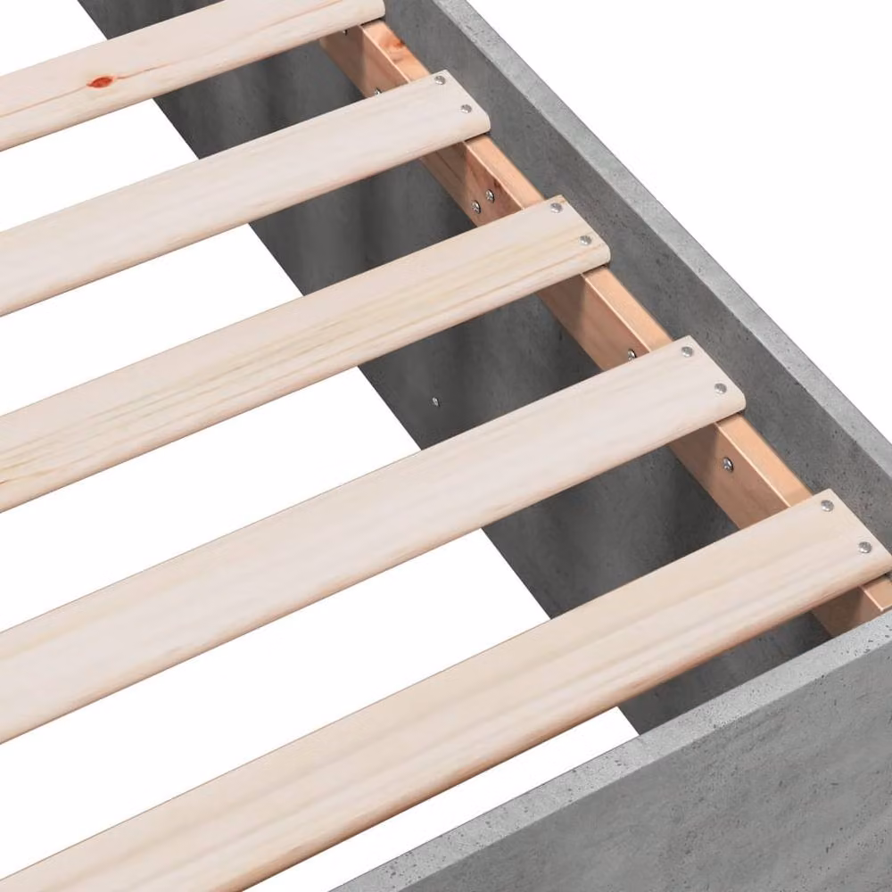 Berkfield Home Small Single Bed Frame in Concrete Grey – 3