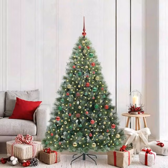 Berkfield Home Artificial Green Christmas Tree with 300 LEDs, Height: 180 cm – 1