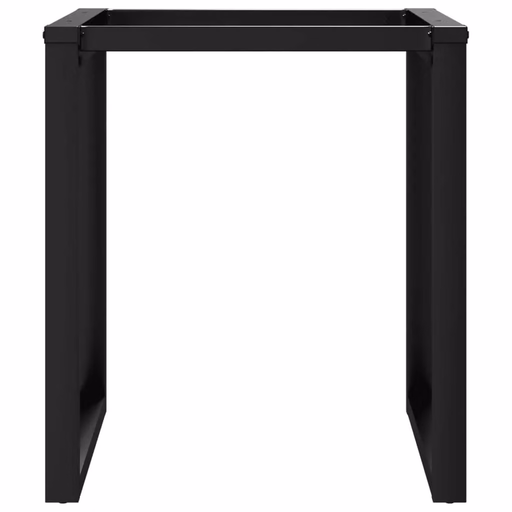 Berkfield Home O-Frame Dining Table Legs in Matt Black Steel, W/D/H: 70 x 70 x 73 cm – 3