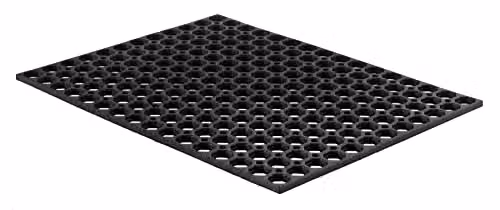 Nicoman Black Rubber Ring Outdoor Doormat, W: 75 cm, D: 45 cm, H: 1.3 cm – 8
