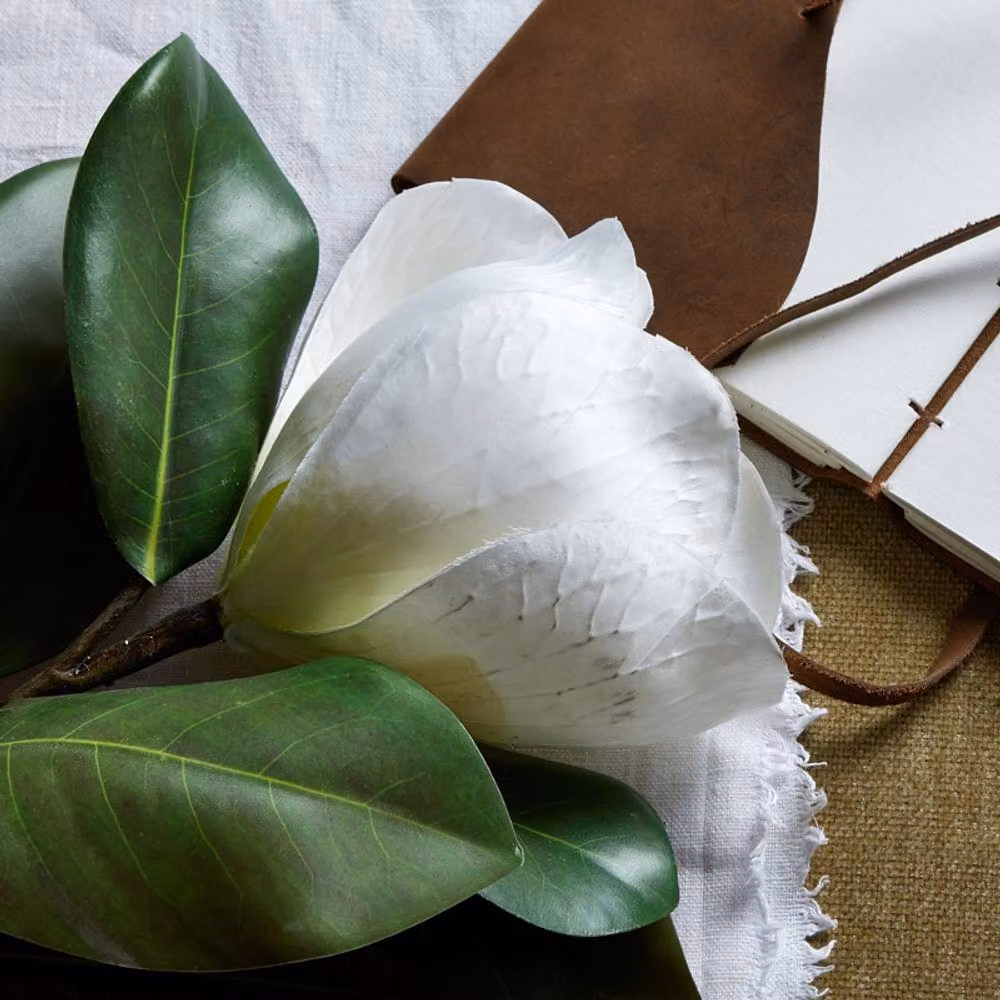Lemon Pavilion White Plastic Magnolia Stem, H78 cm – 3