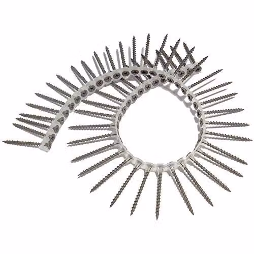ForgeFix Coarse Thread Collated Drywall Screws, Black Phosphate, Phillips Self-Countersinking, 3.9 x 25 mm