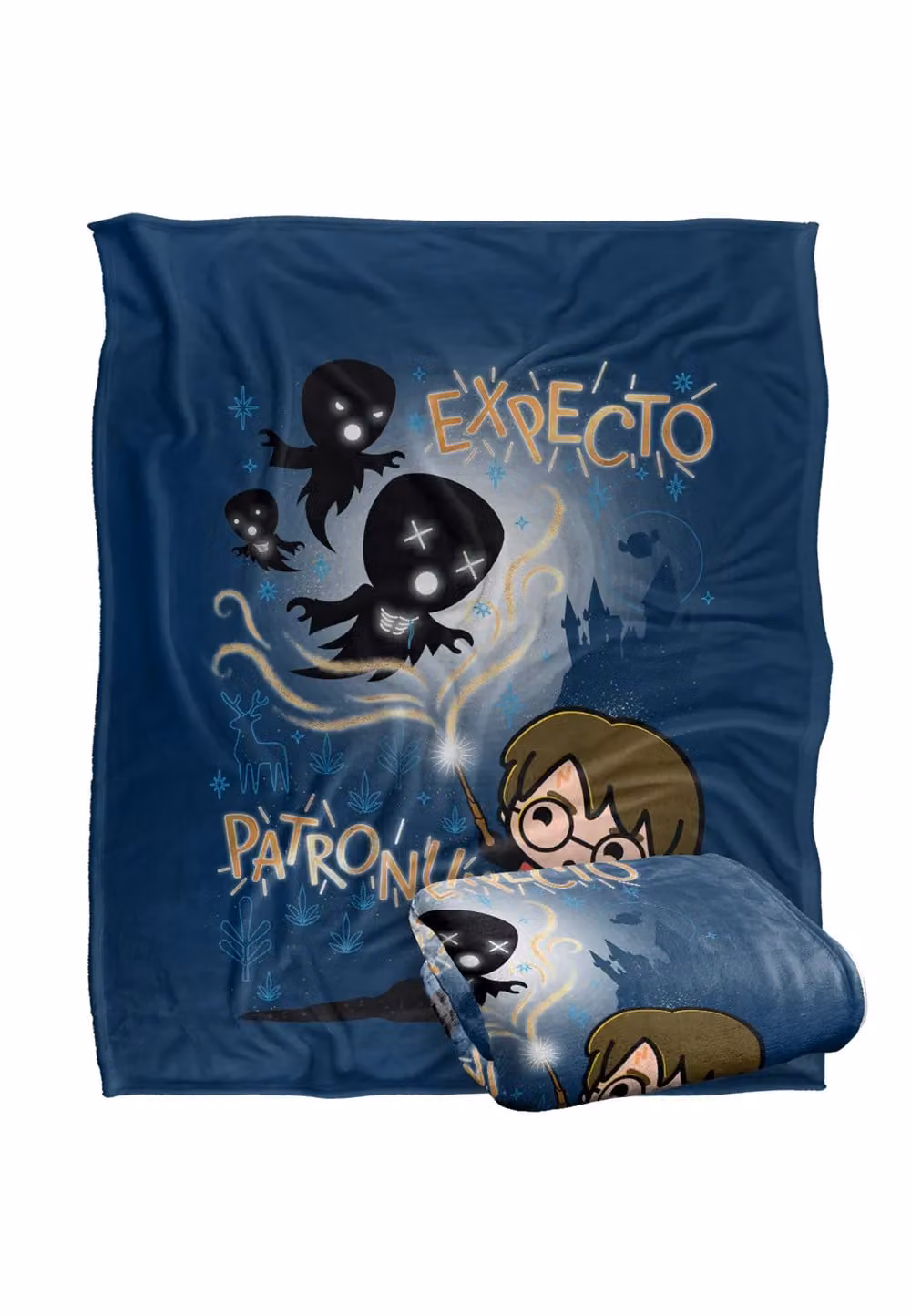 LOGOVISION Harry Potter Expecto Patronum Chibi Potter White Fleece Throw Blanket W/D/H: 152 x 127 cm – 6