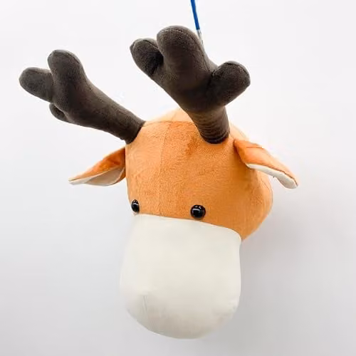 Minster Reindeer Head Hanger in Brown, W: 20 cm, D: 18 cm, H: 30 cm